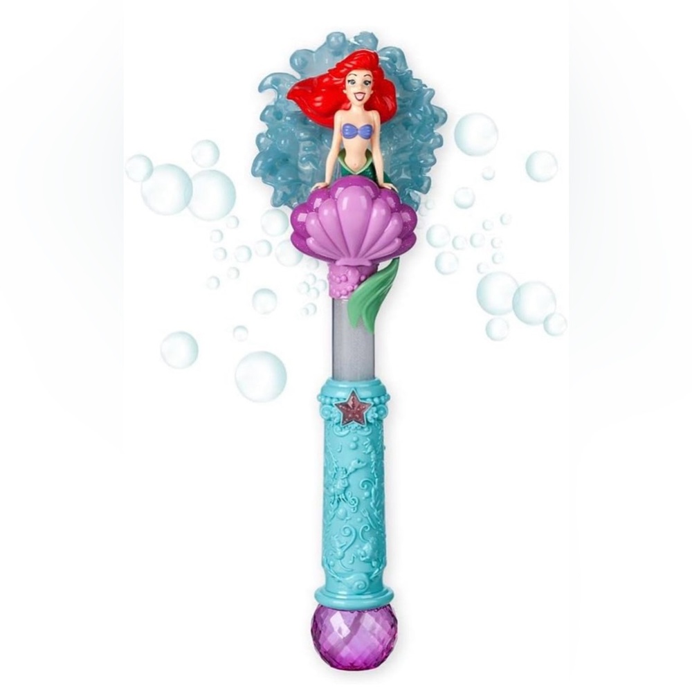 Disney Store Official The Little Mermaid Ariel Light & Sound Bubble Wand